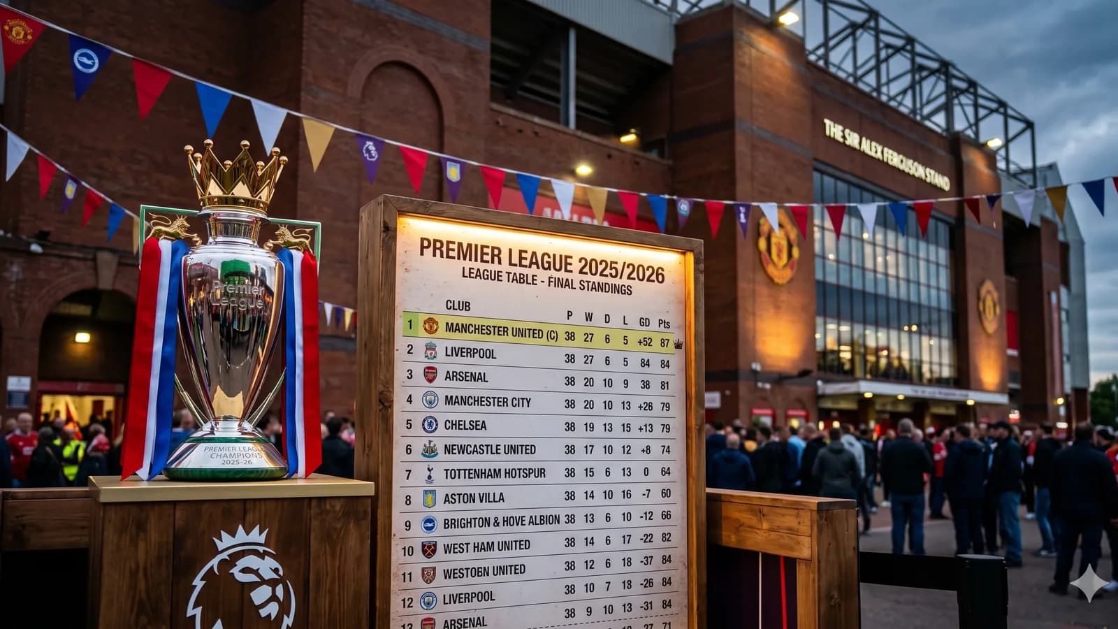 Rekap Klasemen Liga Inggris 2025/2026: Arsenal Juara