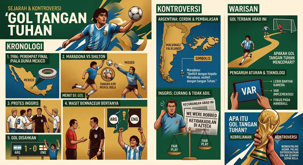 Apa Itu Gol Tangan Tuhan? Sejarah dan Kontroversinya