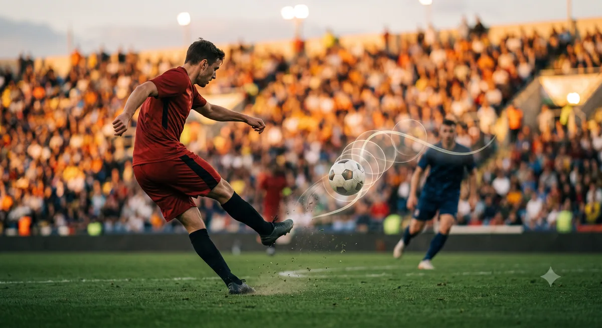 Ilustrasi lintasan knuckleball yang bergoyang di udara
