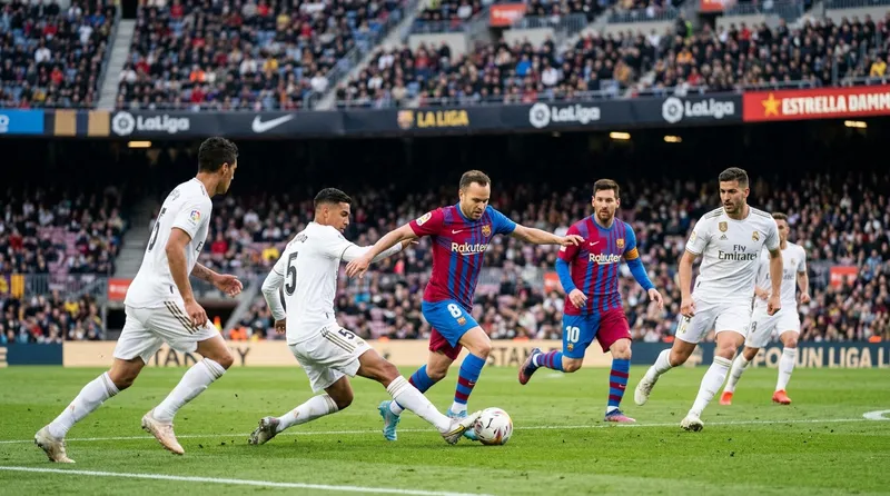 Aksi pemain Barcelona di lapangan