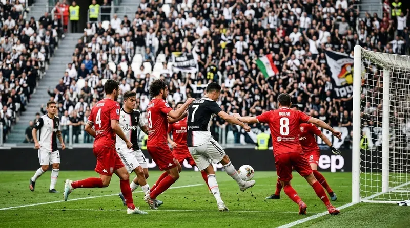 Aksi pemain Juventus di lapangan