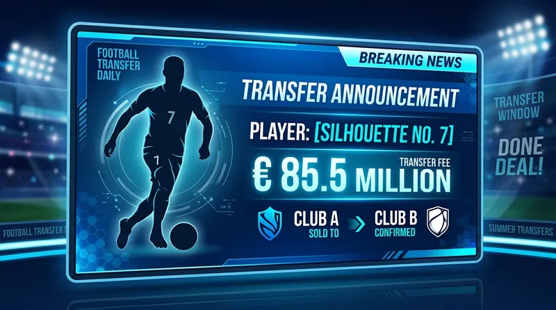 Ilustrasi papan transfer pemain sepak bola dengan angka-angka fantastis yang menggambarkan besarnya pasar transfer modern