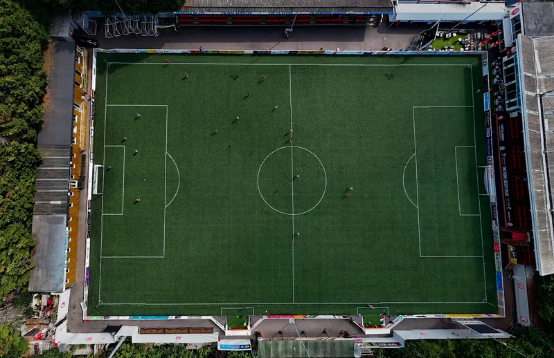 Lapangan sepak bola dari udara