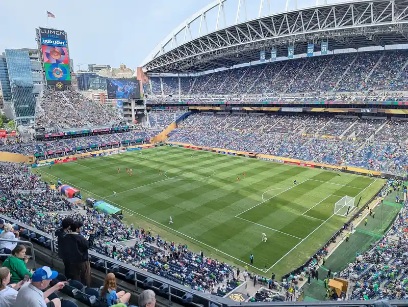 Sebaran pemain dalam pertandingan Seattle Sounders dan Atletico Madrid di Lumen Field pada Juni 2025