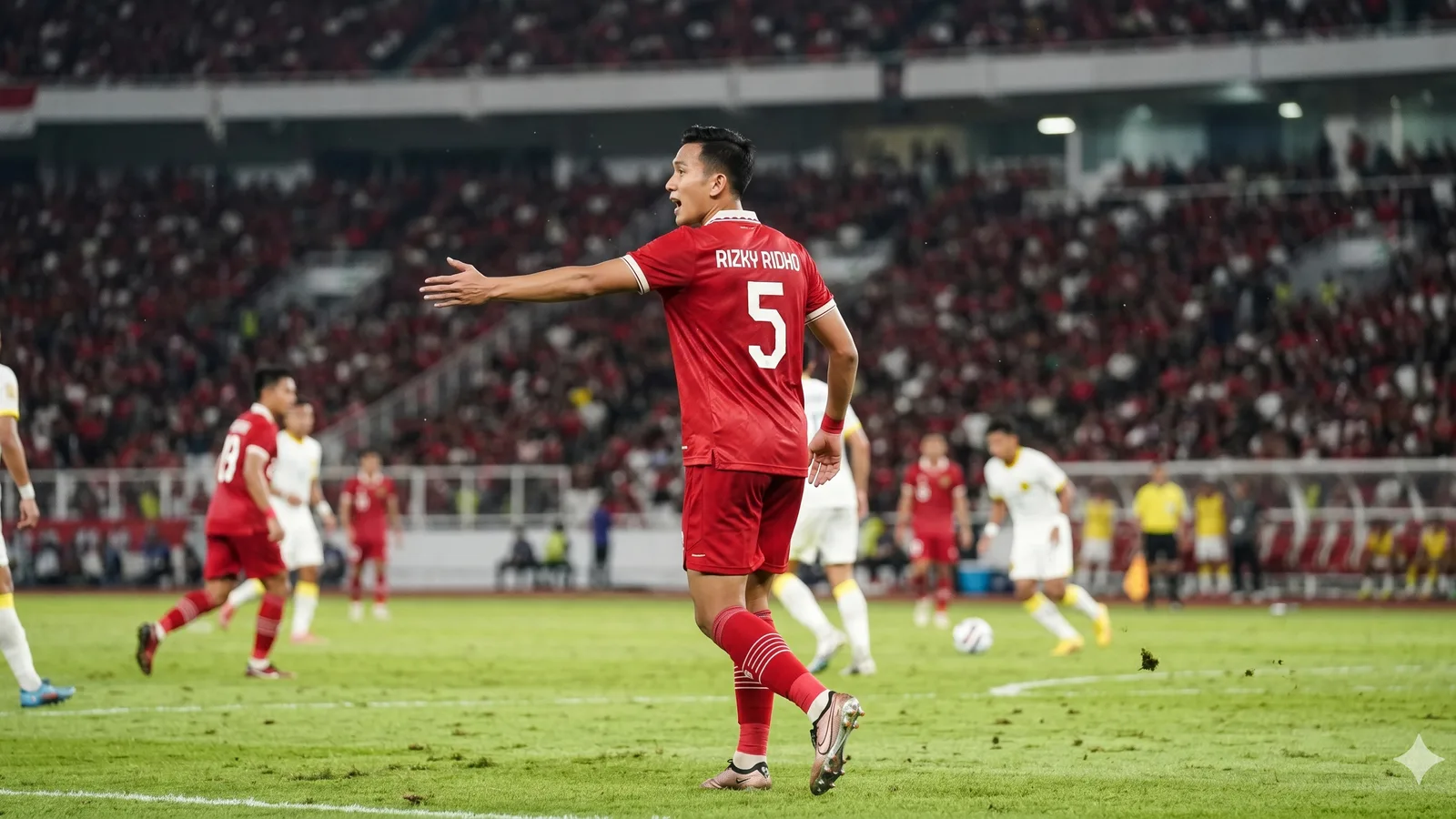 Rizky Ridho beraksi di pertandingan