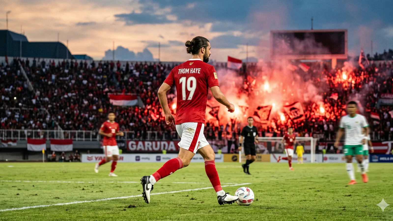 Thom Haye beraksi di pertandingan
